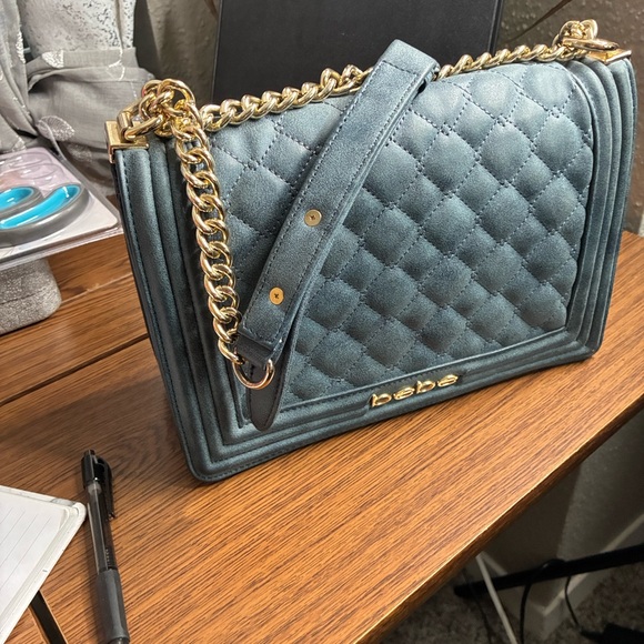 Bebe blue Metallic Quilted Shoulder Bag - Picture 16 of 16